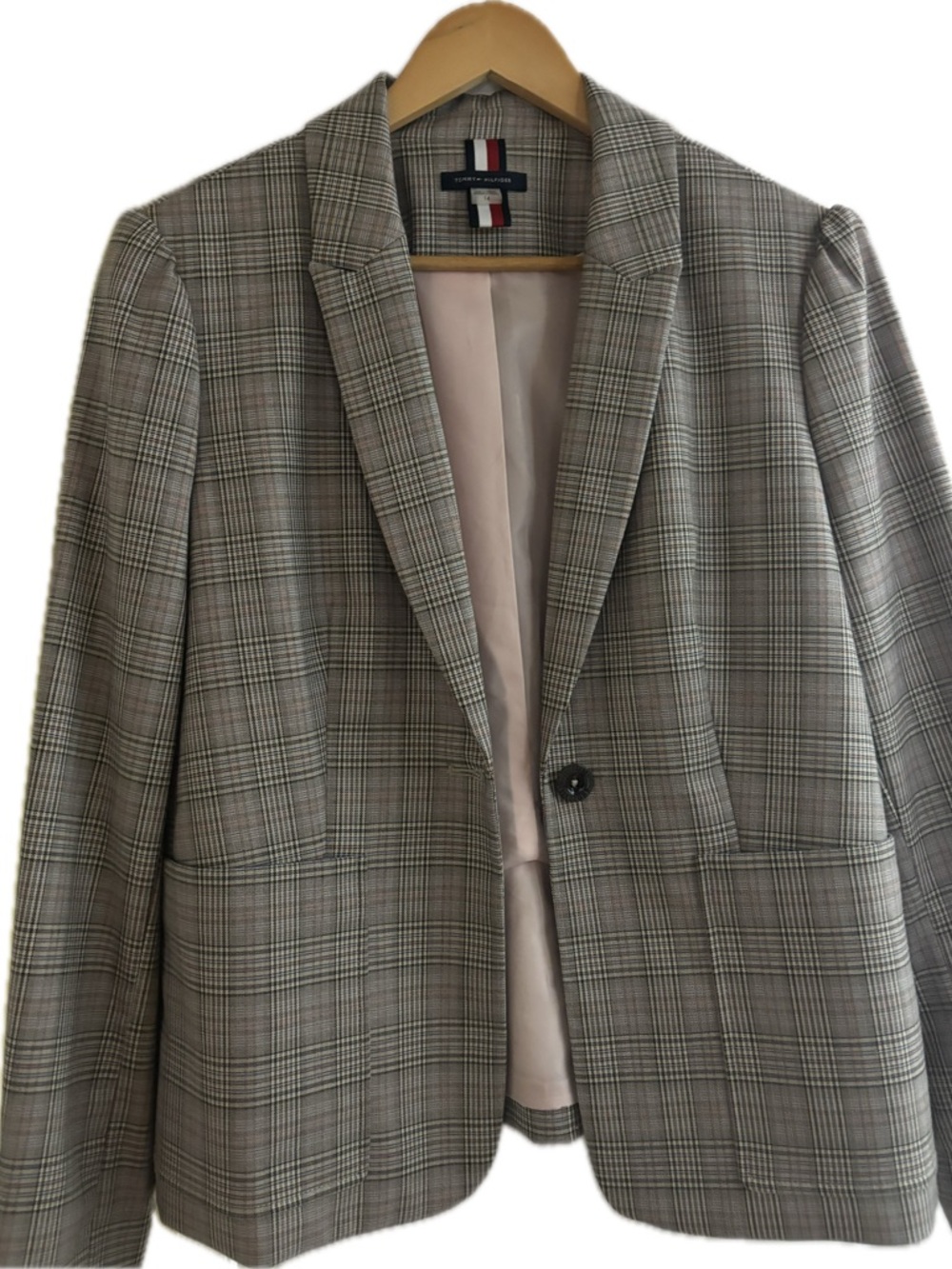 Tommy Hilfiger Gray Plaid Women's Blazer